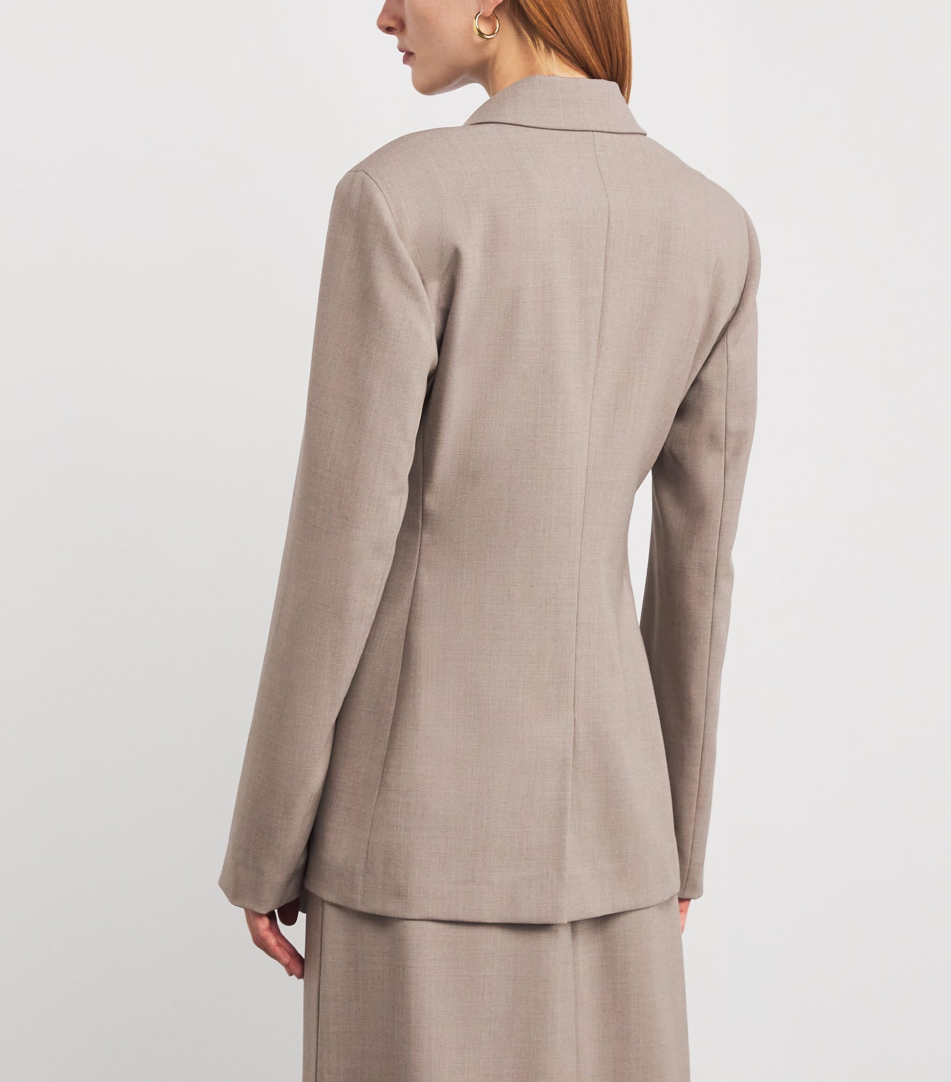 Wool-Blend Side-Tie Blazer