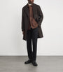 Brown Wool-Silk Overshirt