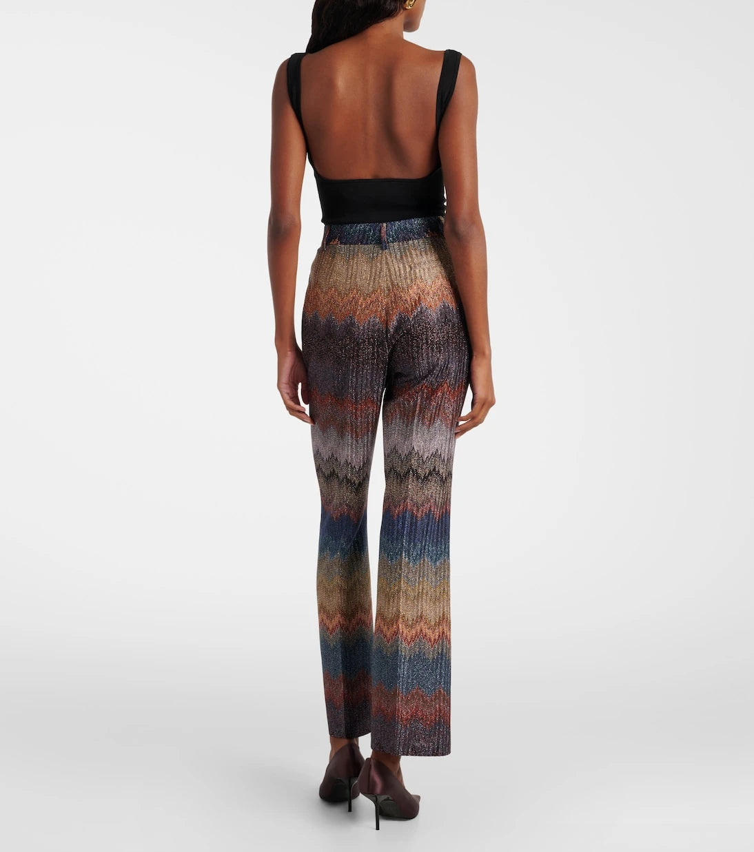 Missoni - Zigzag lamé flared pants