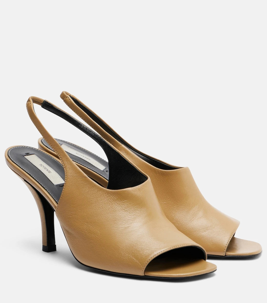 Toteme - Leather slingback sandals