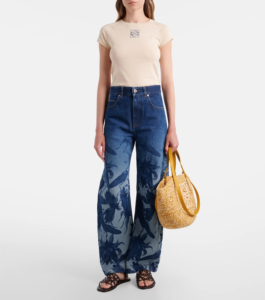 Loewe - Paula's Ibiza Petal Anagram leather sandals