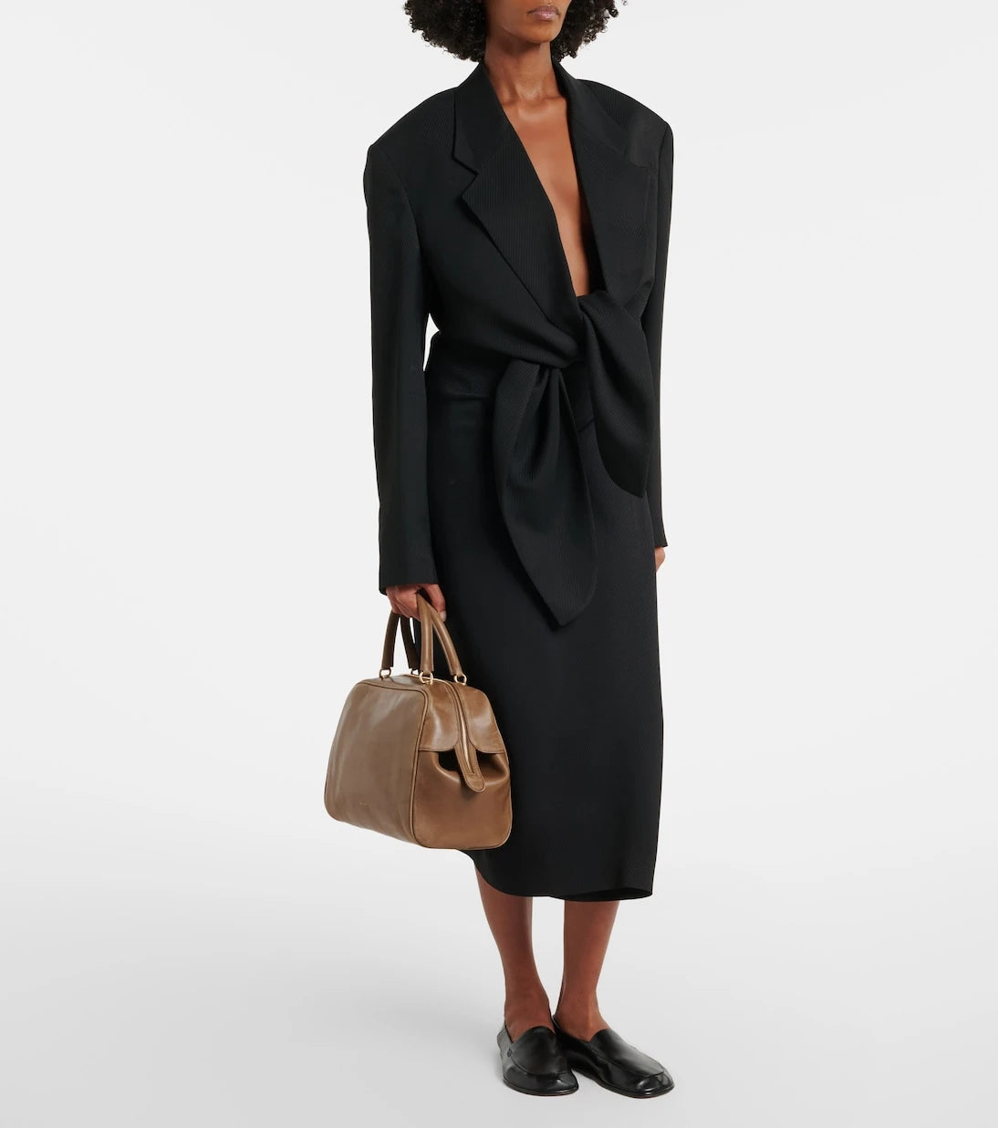 Calvin Klein Collection - America Medium leather bowling bag