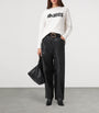 AllSaints Black Leather Jett Lea Trousers