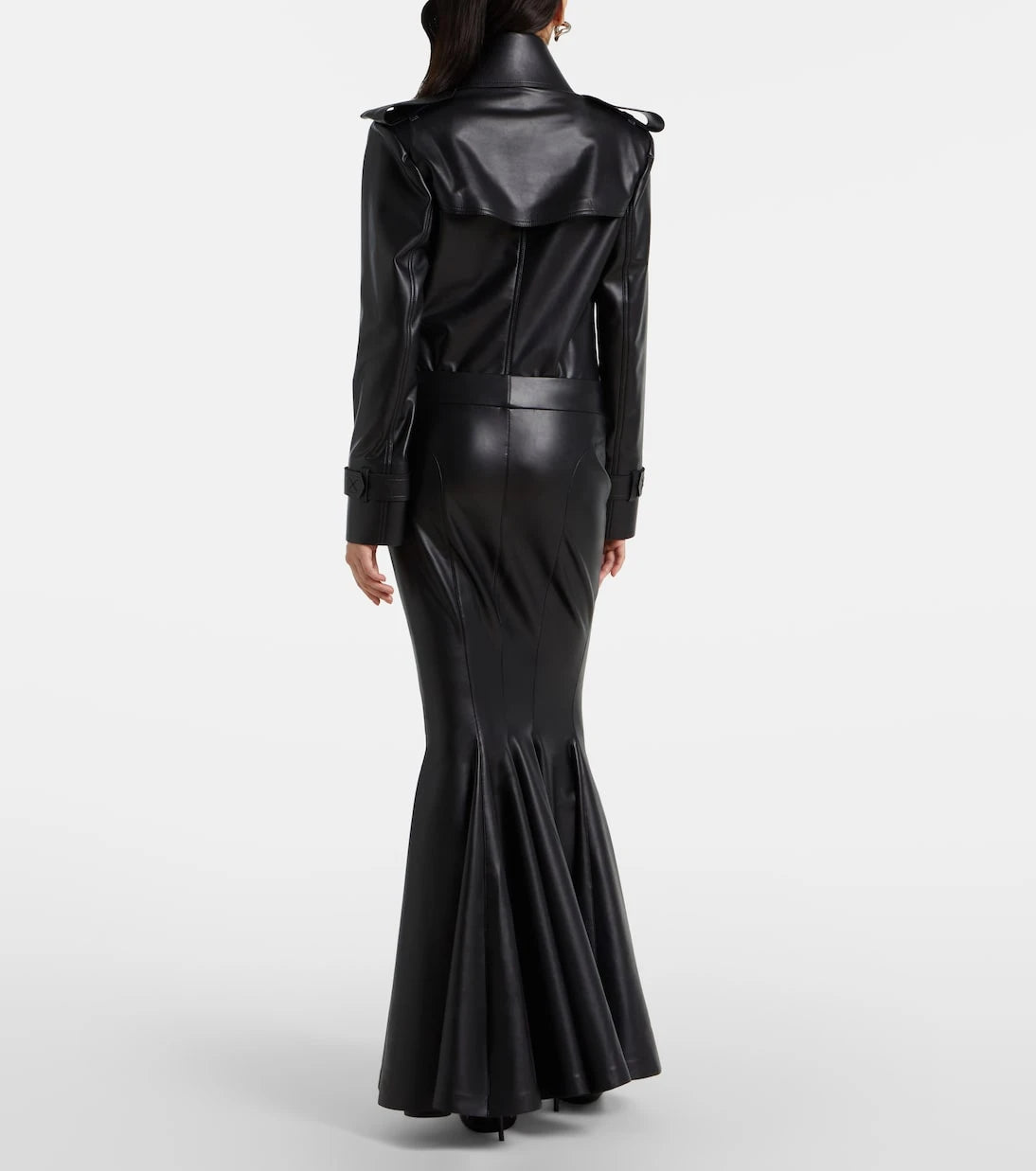Norma Kamali - Faux leather maxi skirt