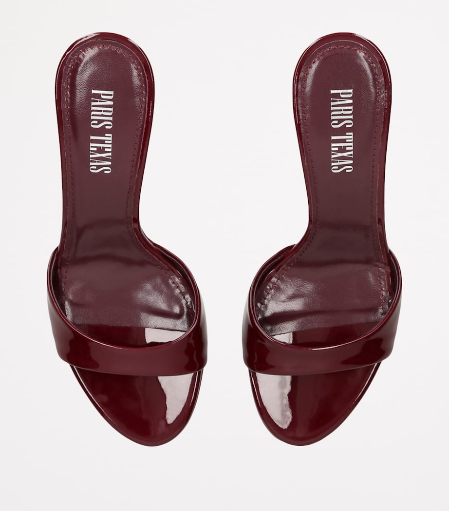 Patent Leather Lidia Mules 70 WINE