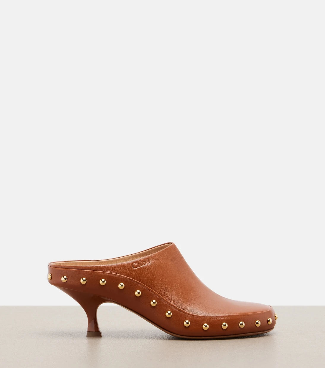Chloé - Studded leather clogs