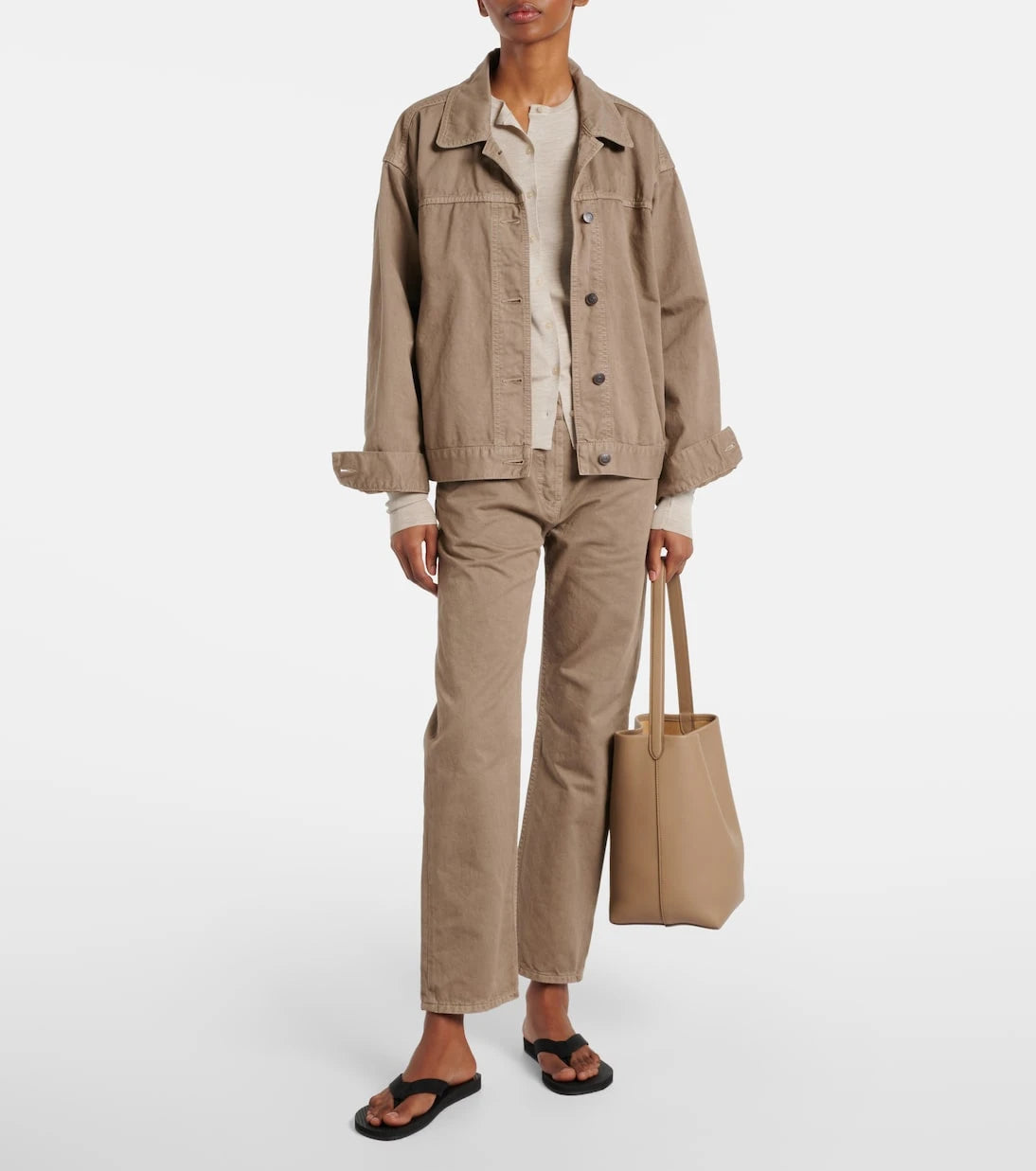 The Row - N/S Park Medium leather tote bag