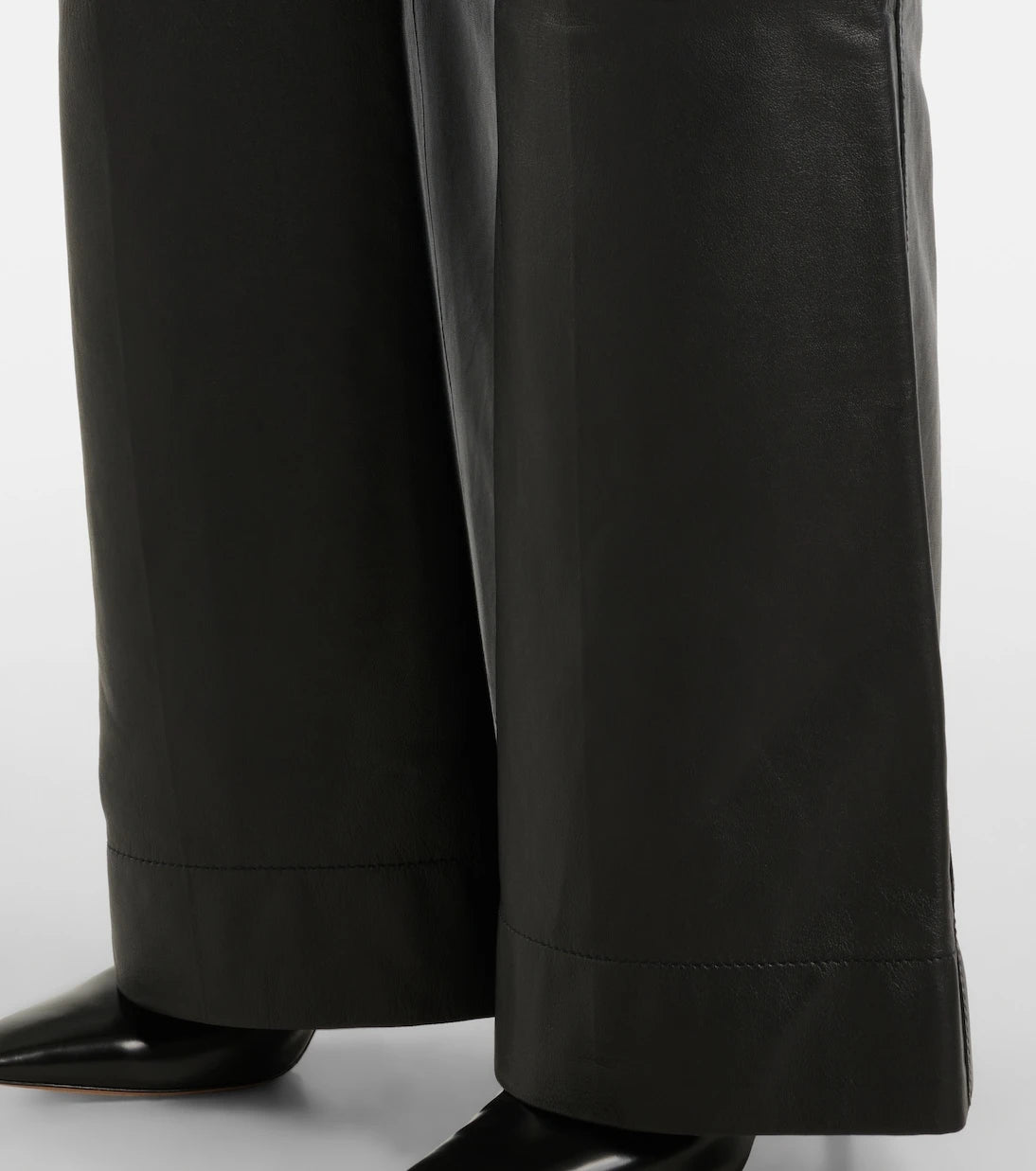 Victoria Beckham - Alina high-rise leather bootcut pants