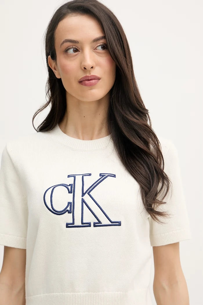 Calvin Klein Jeans kadın pamuklu kazak tipi tişört