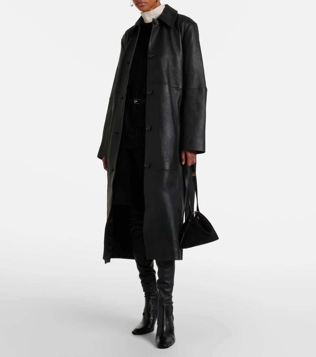 Toteme - Belted leather coat