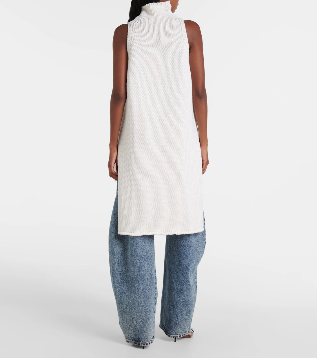 Alaïa - Caped wool turtleneck top