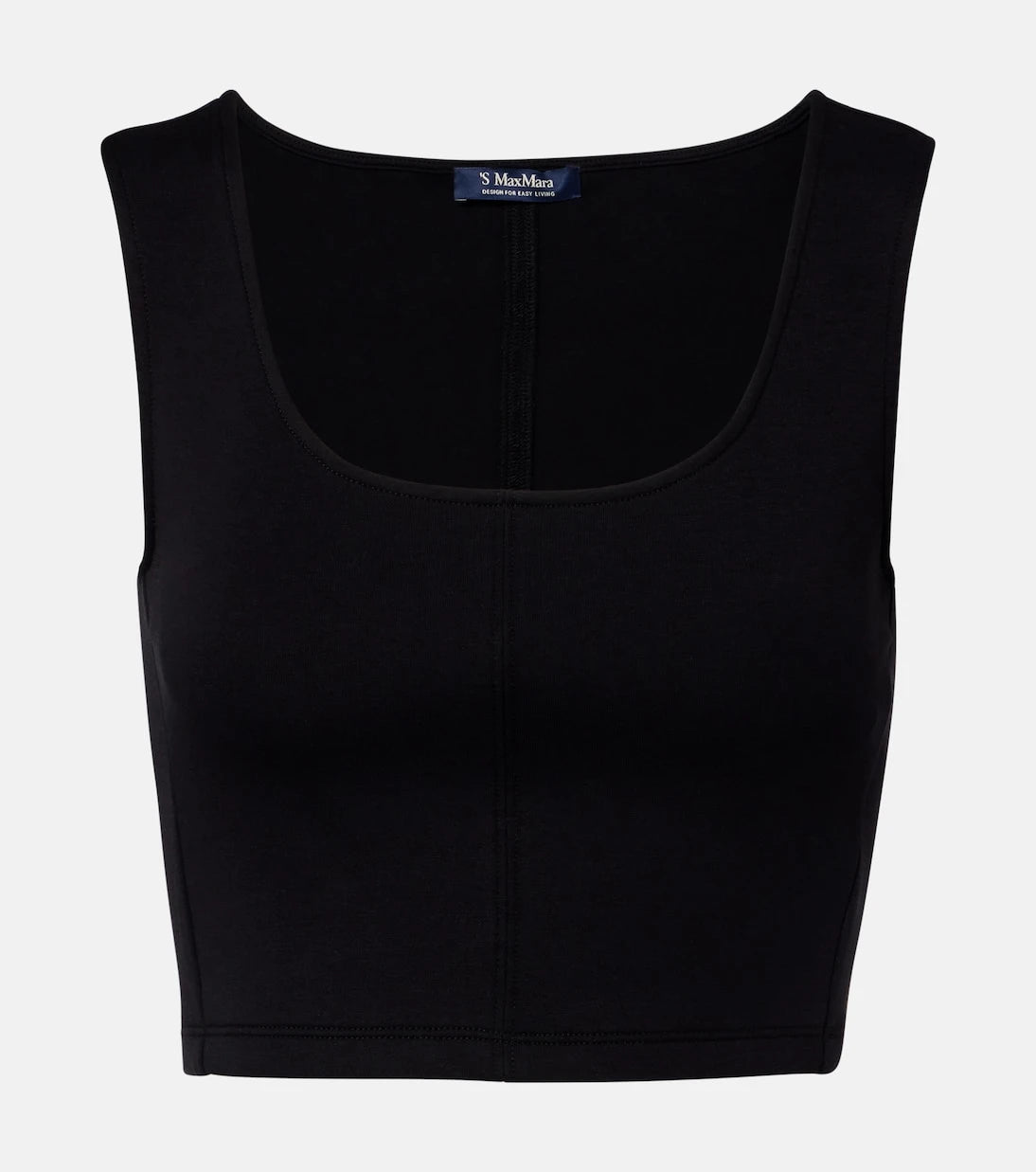 'S Max Mara - Dire cotton-blend crop top