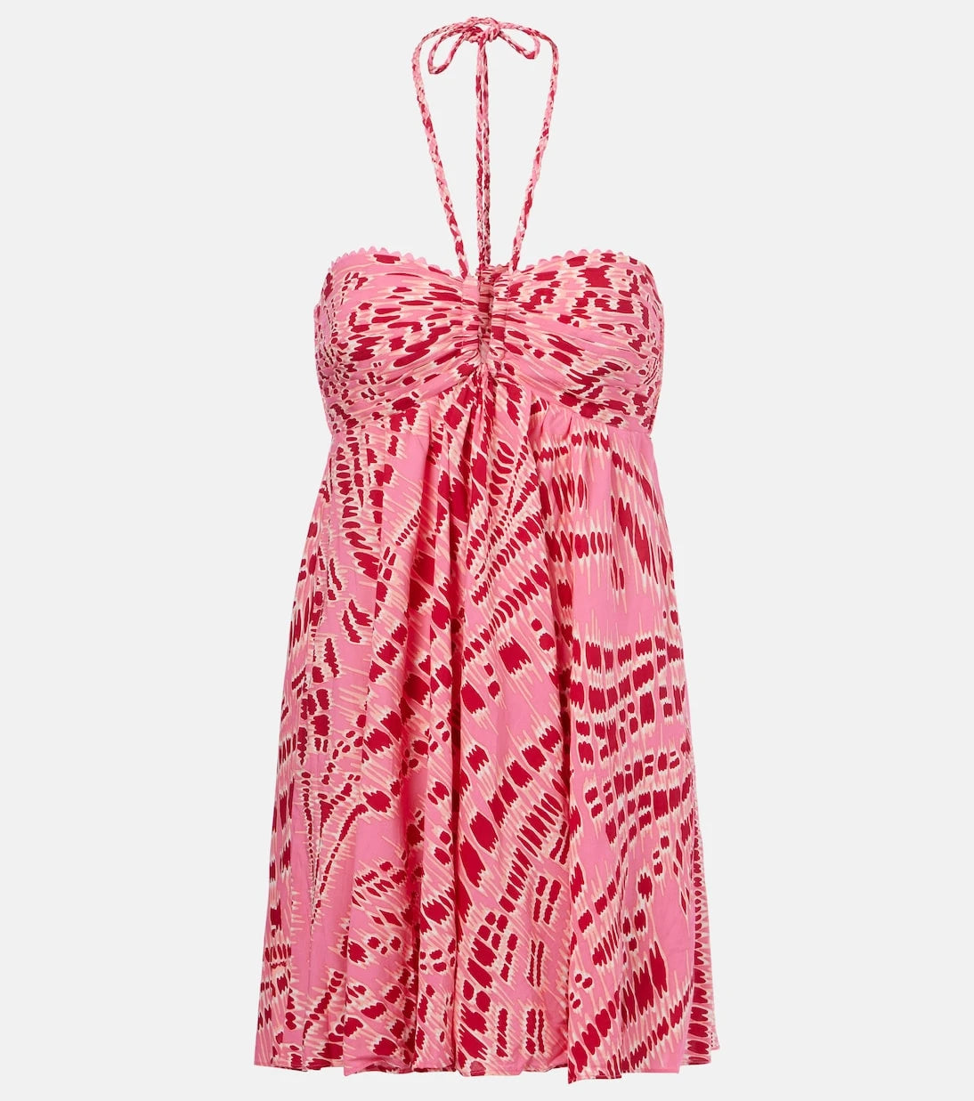 Poupette St Barth - Calla printed halterneck minidress