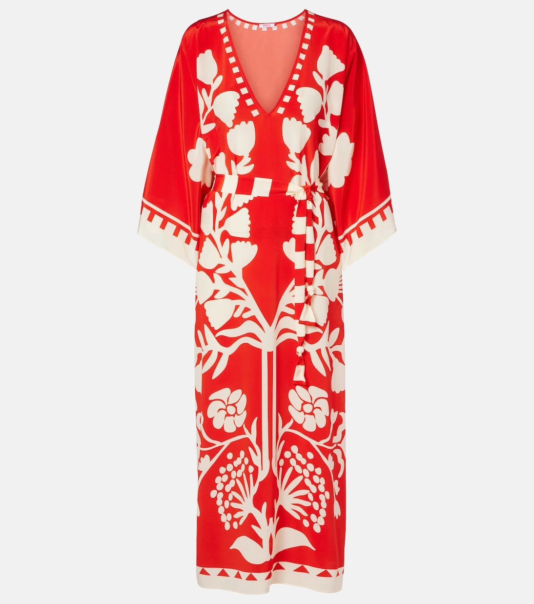 Eres - Holi belted printed silk kaftan
