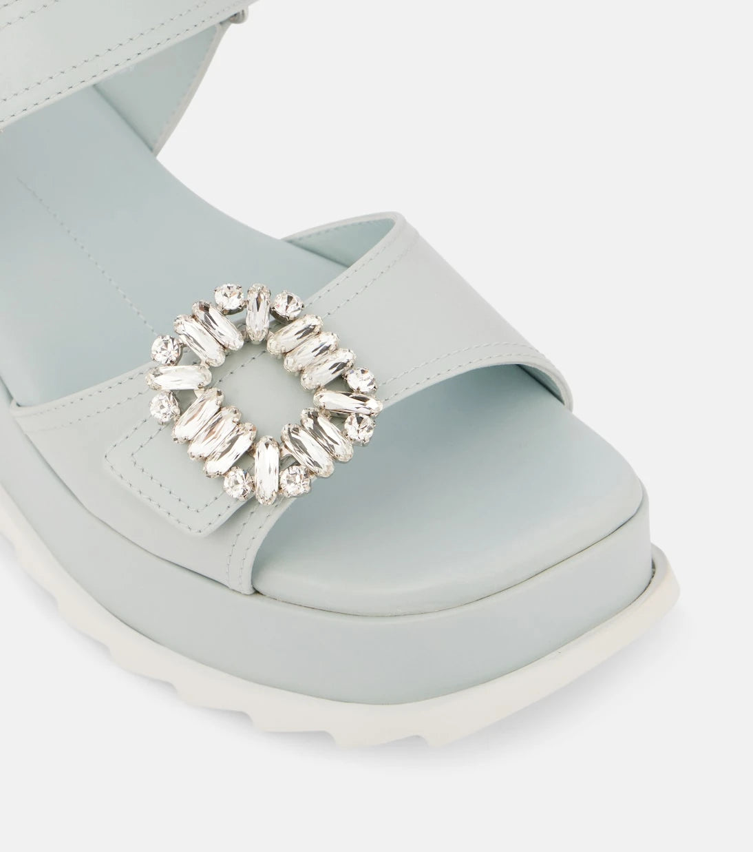 Roger Vivier - Embellished leather platform sandals