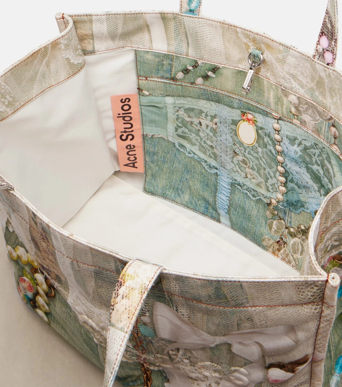 Acne Studios - Logo trompe l'oeil canvas tote bag