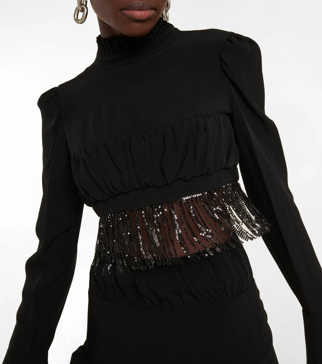 Rabanne - Embellished crop top