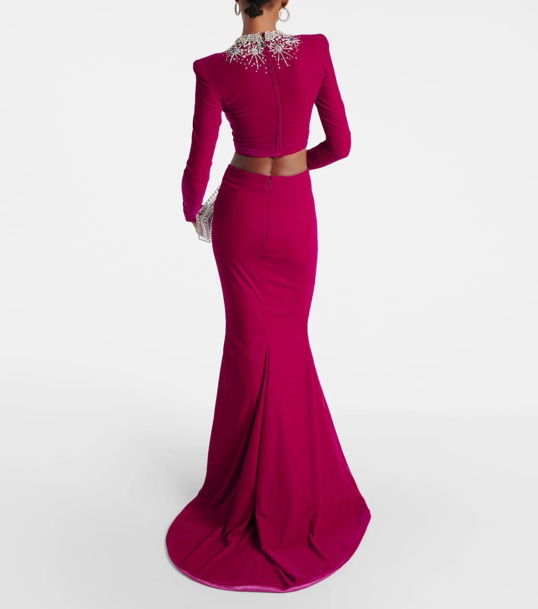 Miss Sohee - Gemma embellished crop top and maxi skirt set