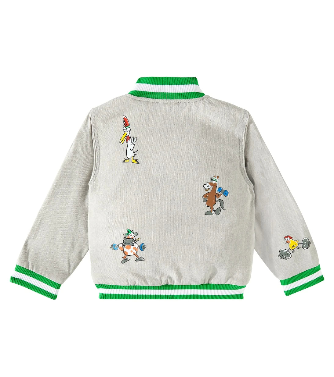 Stella McCartney Kids - Printed denim varsity jacket