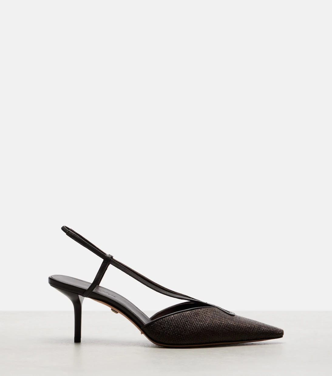 Max Mara - Raffia slingback pumps