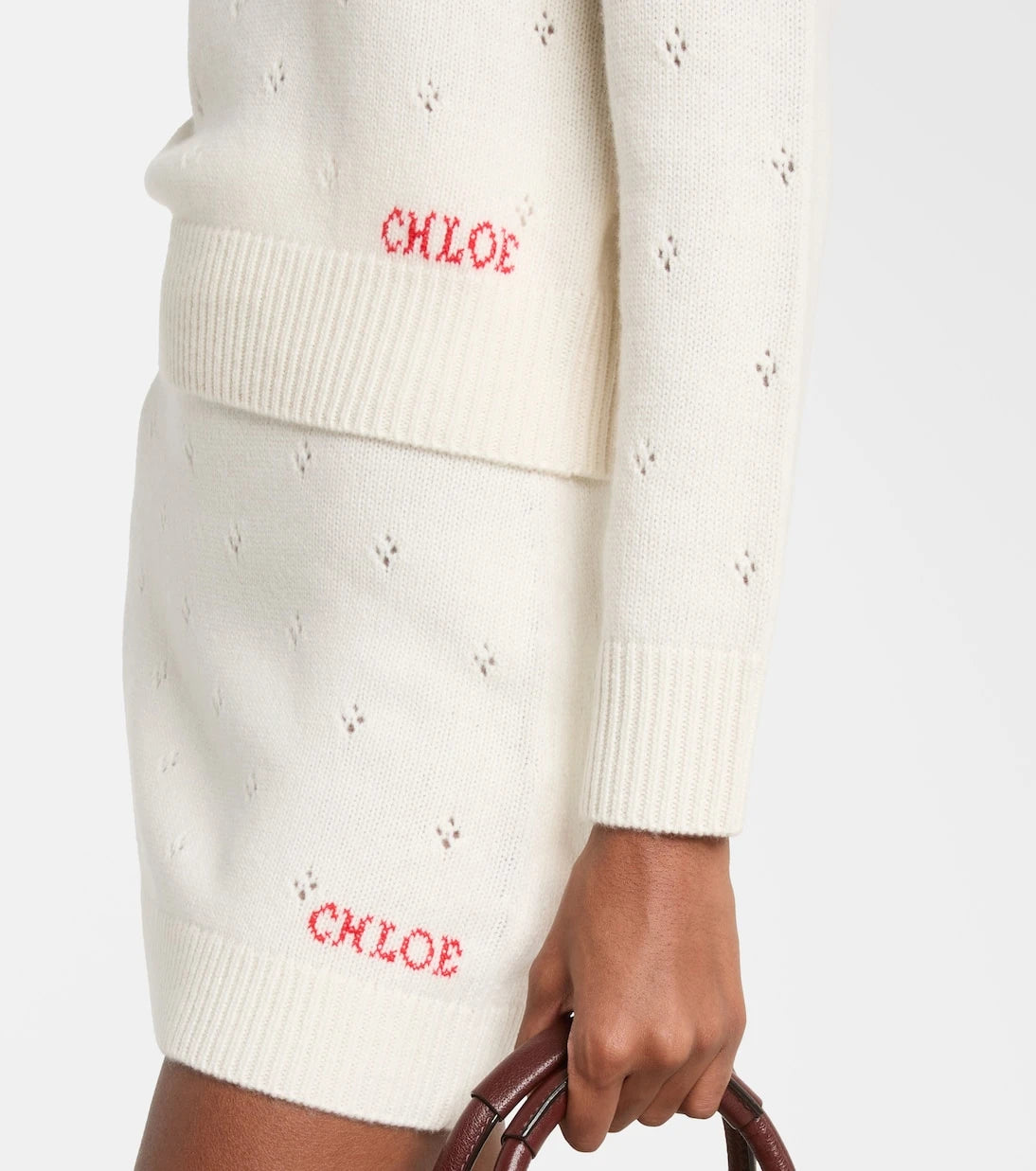 Chloé - Pointelle wool and cashmere sweater