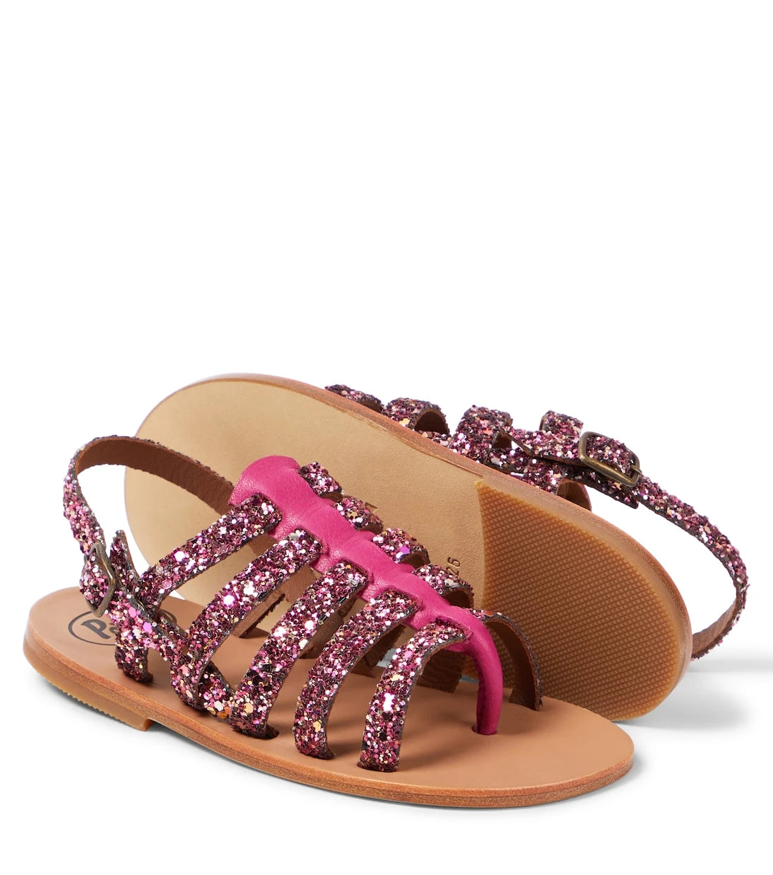 PèPè - Galassia glitter leather sandals