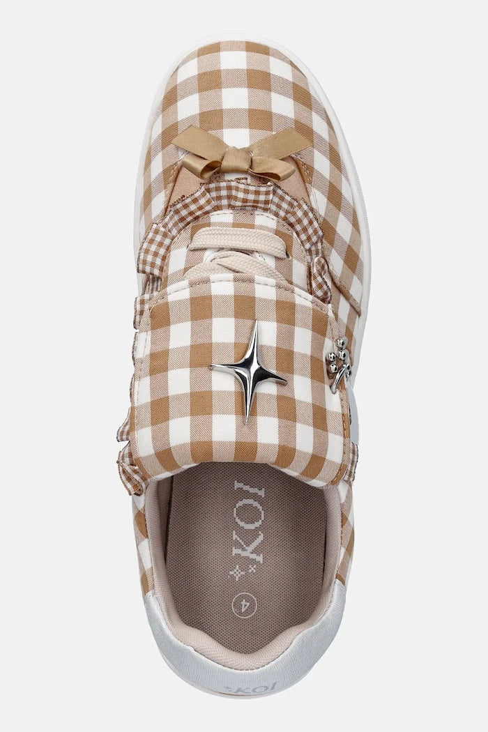 Koi Footwear Magic Teddy Bear Gingham Flat Shoes маратонки дамски