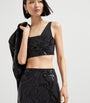 Brunello Cucinelli Black Embellished Crop Top