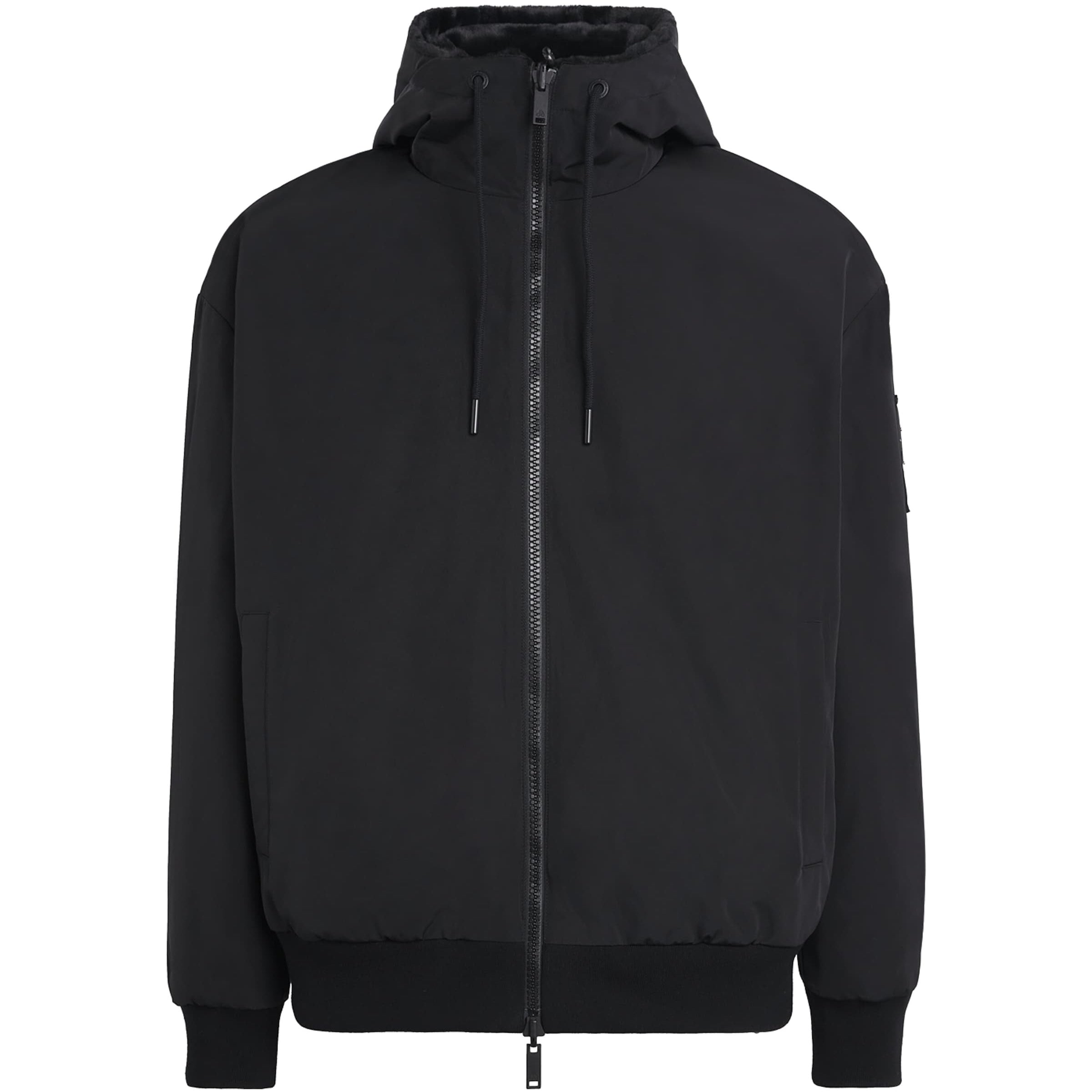 Moose Knuckles Black Reversible Roland Bunny Bomber Jacket