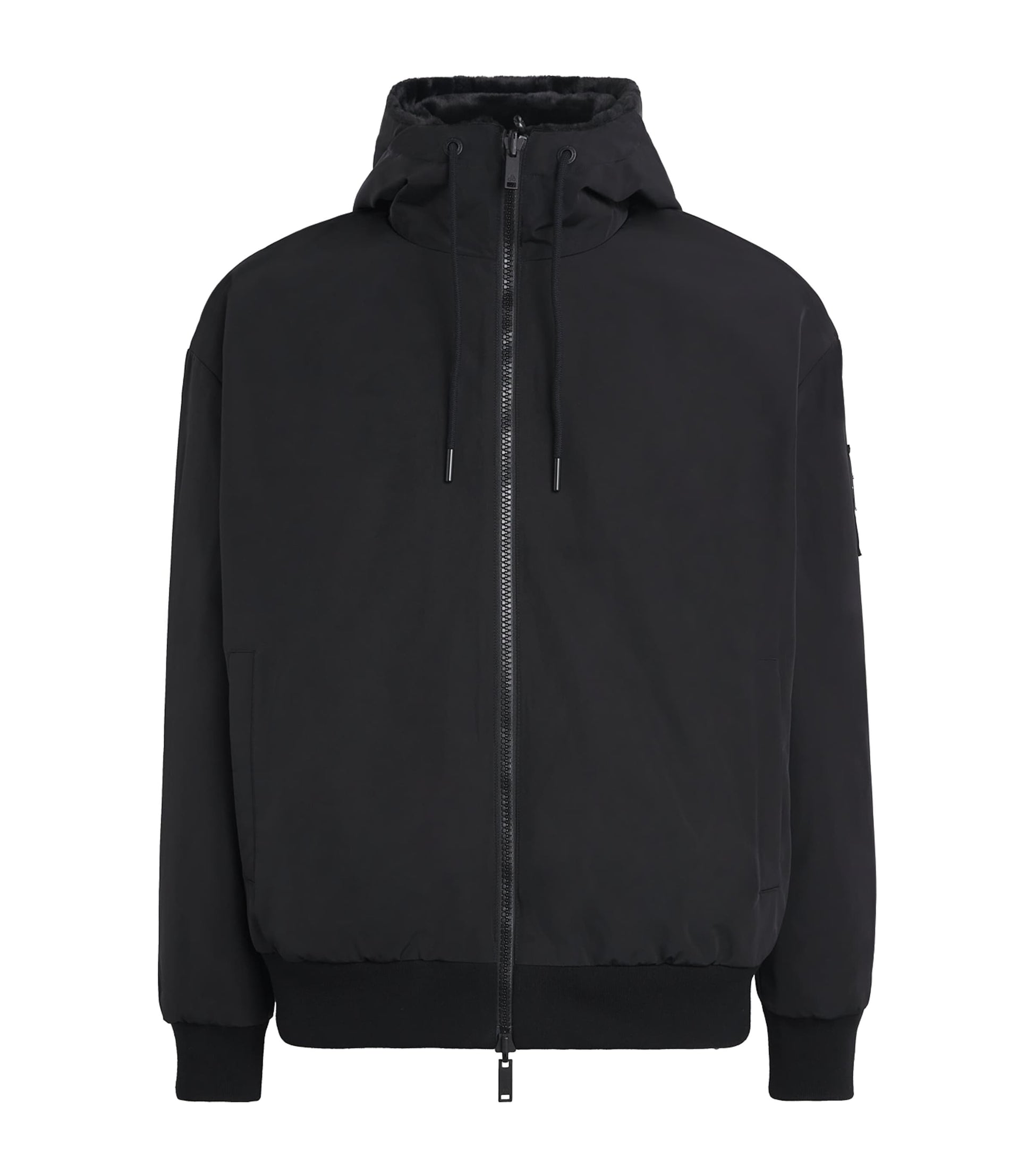 Moose Knuckles Black Reversible Roland Bunny Bomber Jacket