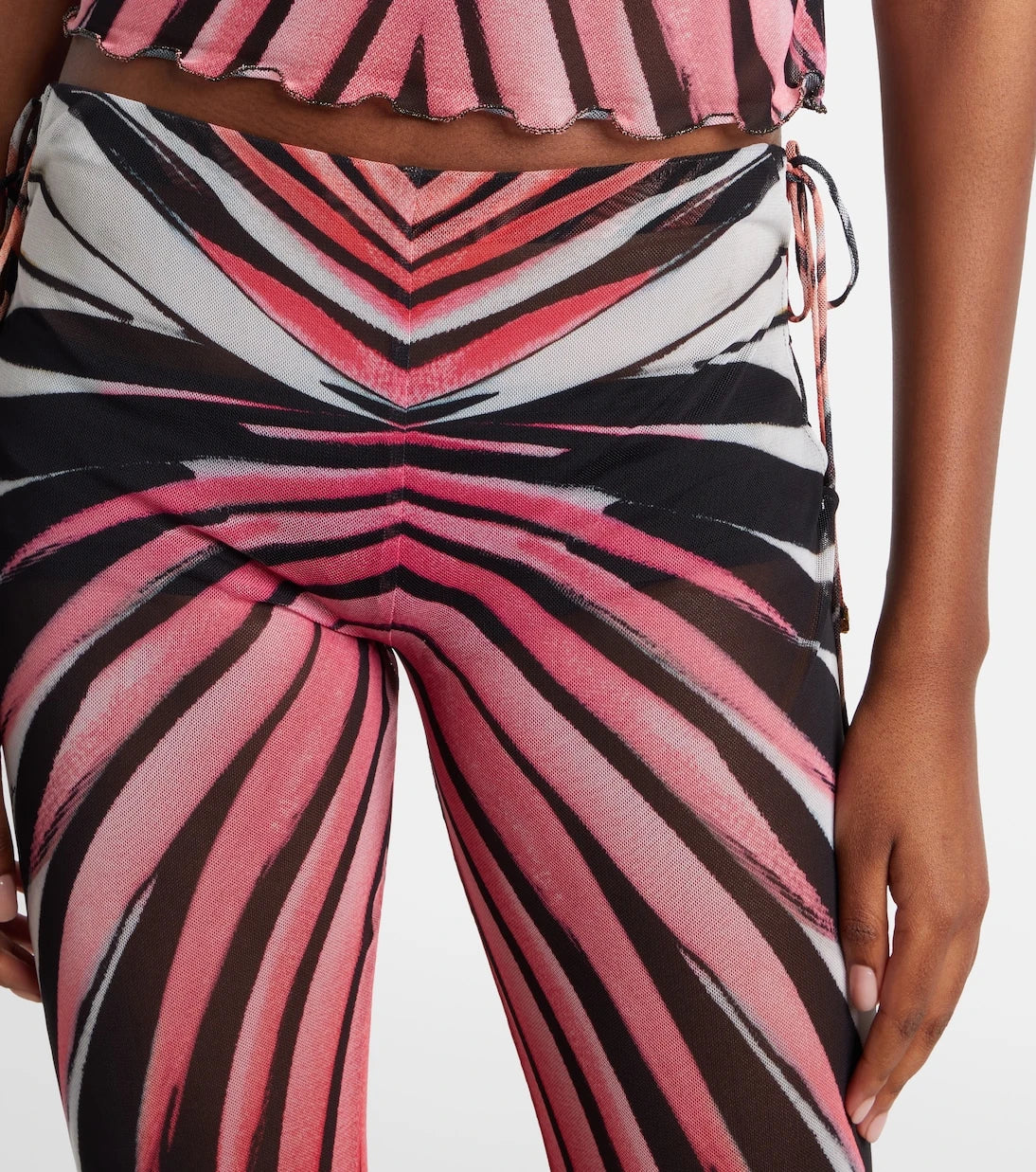 Roberto Cavalli - Printed sheer flared pants