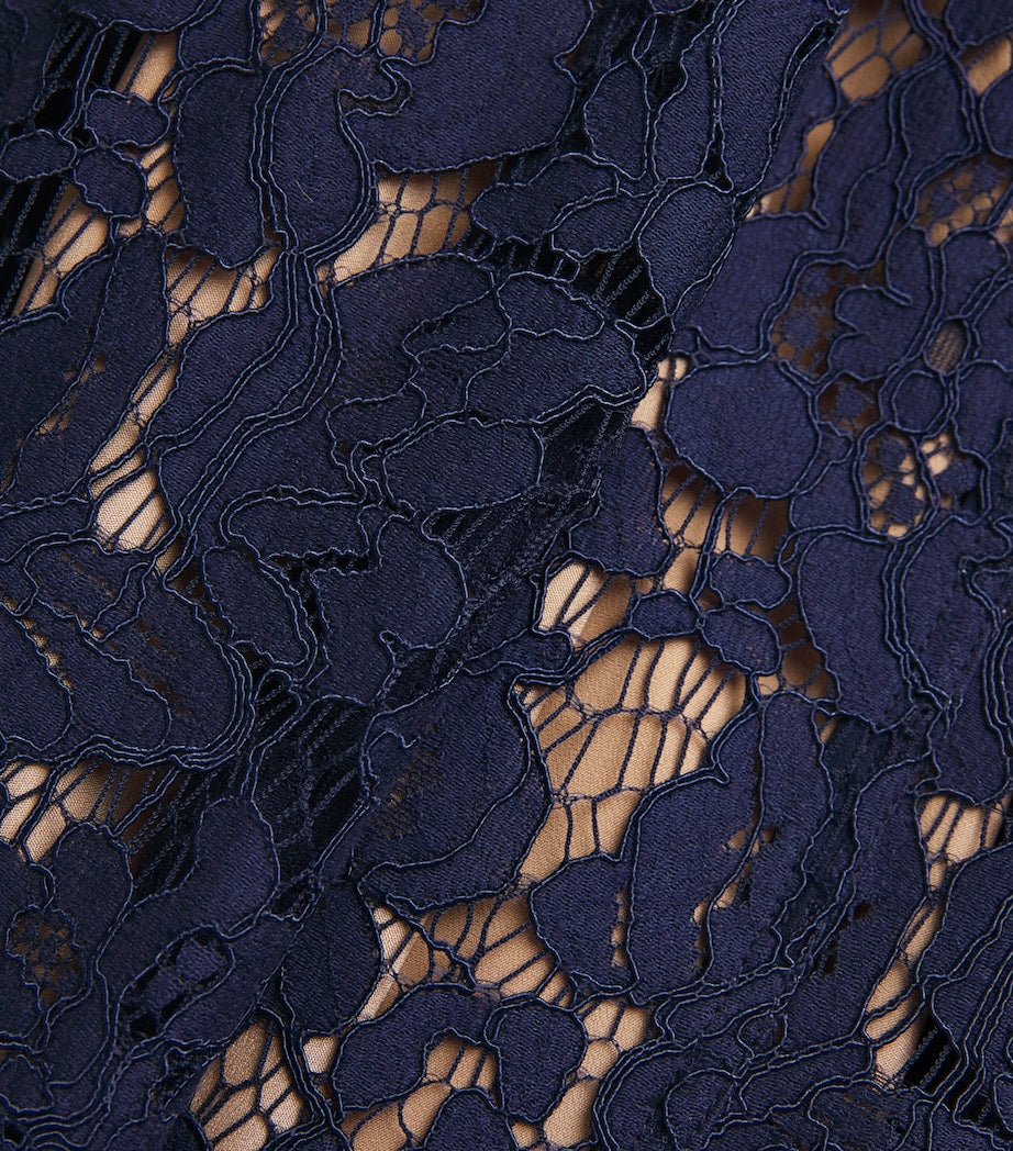 Self-Portrait Lace Collared Midi Dress