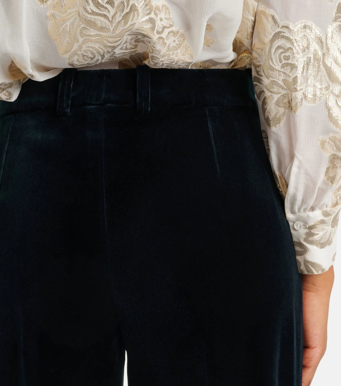 Chloé - Cotton velvet flared pants