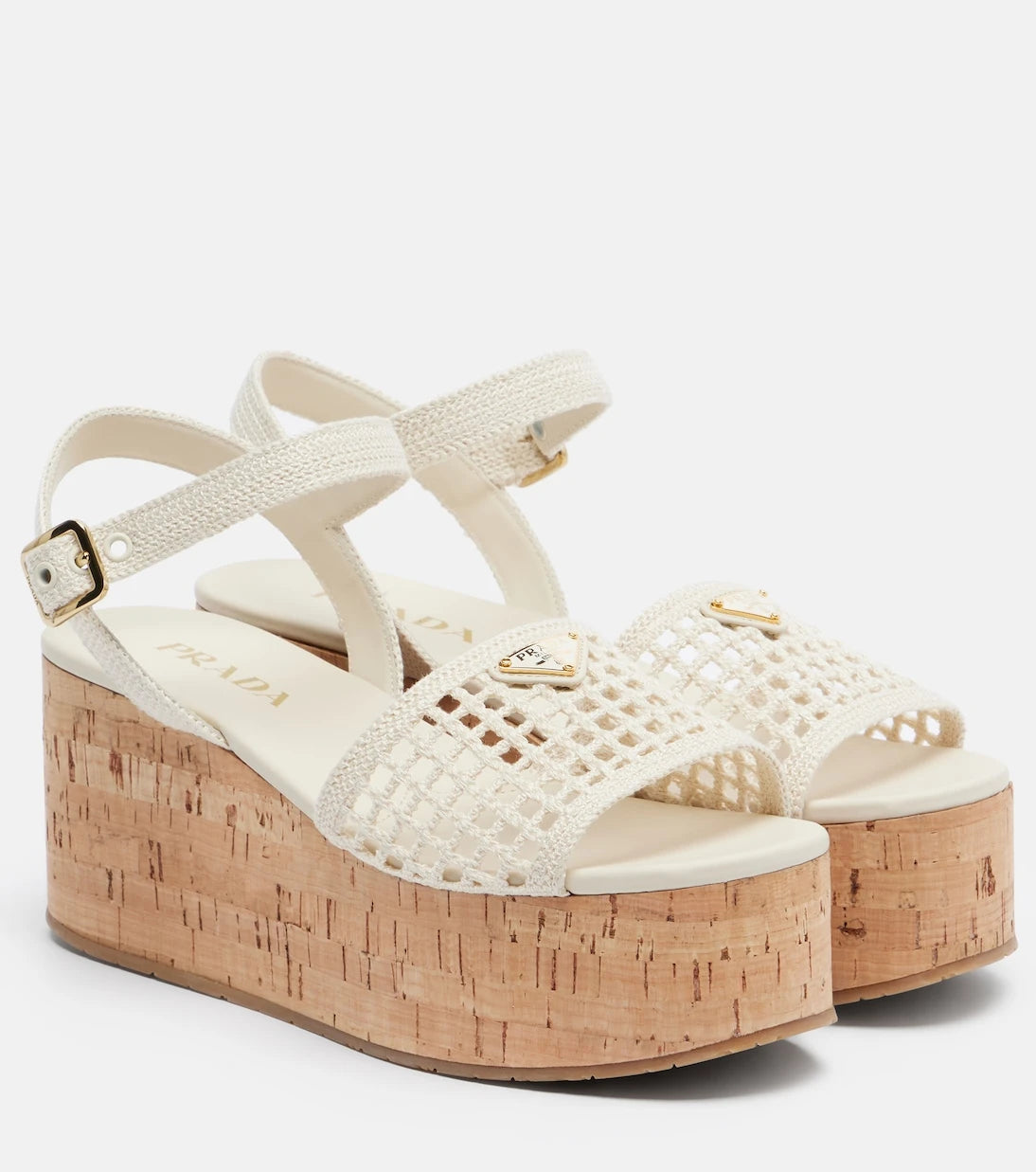 Prada - Crochet platform sandals