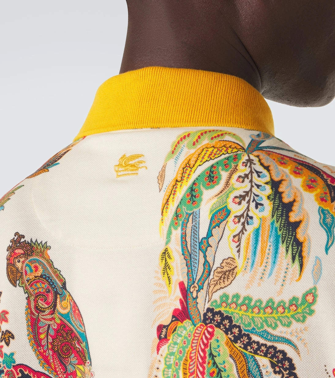 Etro - Printed cotton piqué polo shirt
