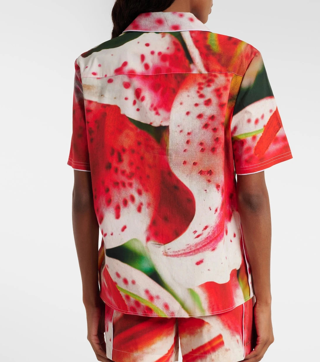 Tory Burch - Printed cotton-blend twill shirt
