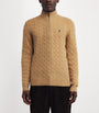 Polo Ralph Lauren Brown Wool-Cashmere Quarter-Zip Sweater