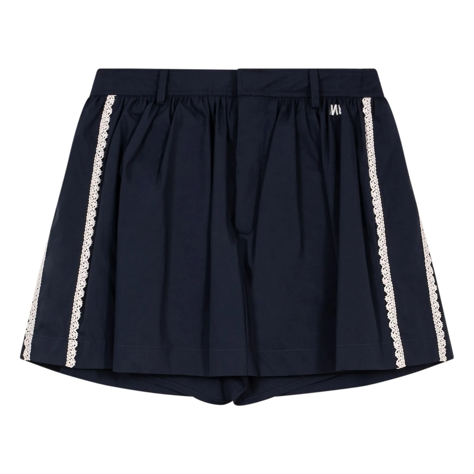 Indee - Vasislas Embroidered Short Skirt  | Navy blue
