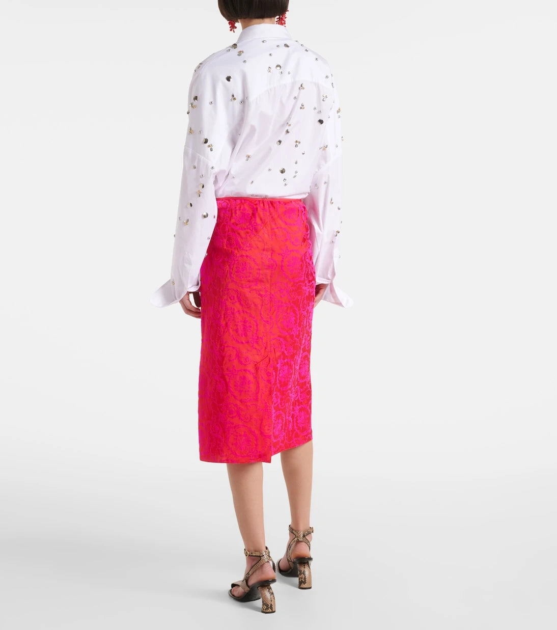 Dries Van Noten - Printed pencil skirt