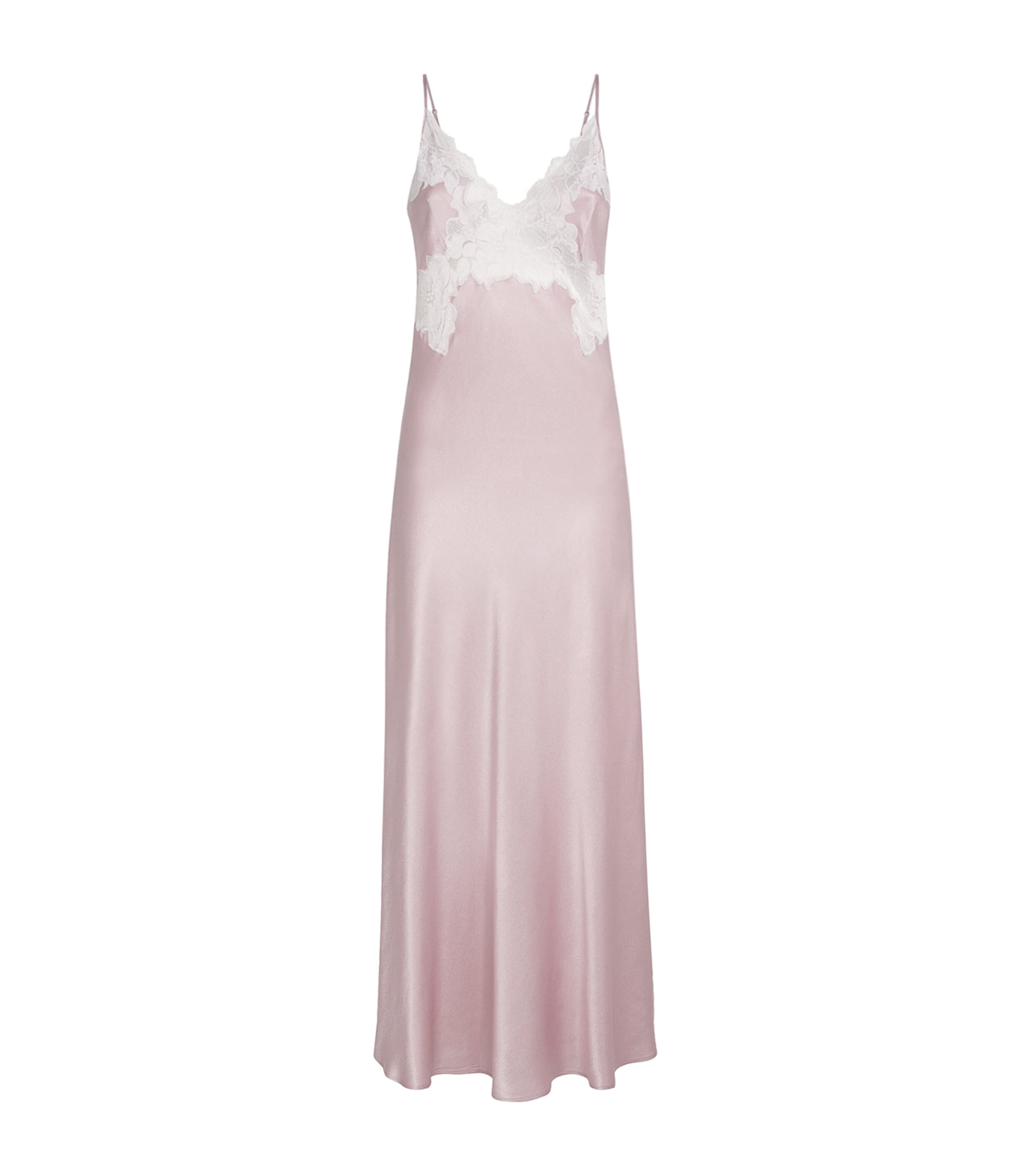 Bocan Satin Lace-Trim Caroline Nightdress