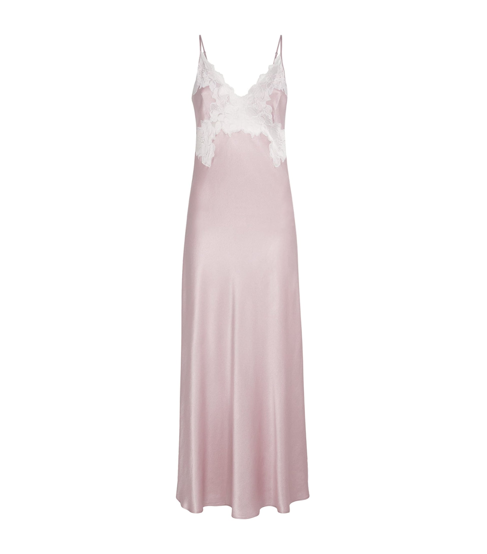 Bocan Satin Lace-Trim Caroline Nightdress