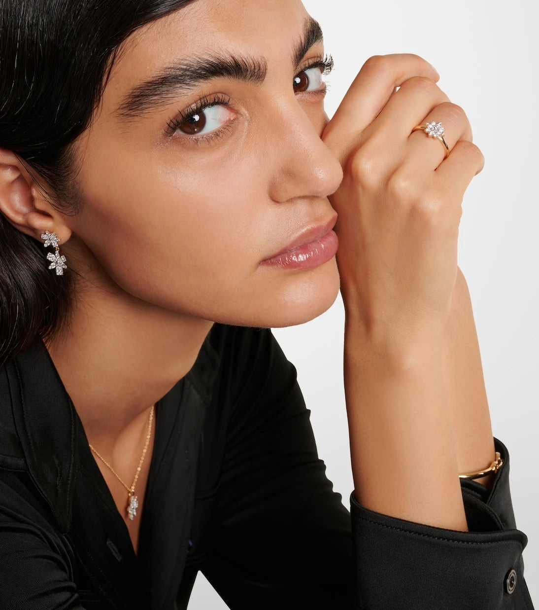Stone and Strand - Tea Rose 14kt gold ring with diamonds