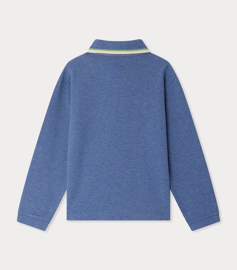 Cotton Long-Sleeve Polo Shirt (10-14 Years)
