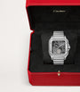 Cartier Rhodium-Plated Santos de Cartier Dual Time Watch 40.2mm