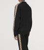 Burberry Black Cotton Check-Trim Sweatshirt