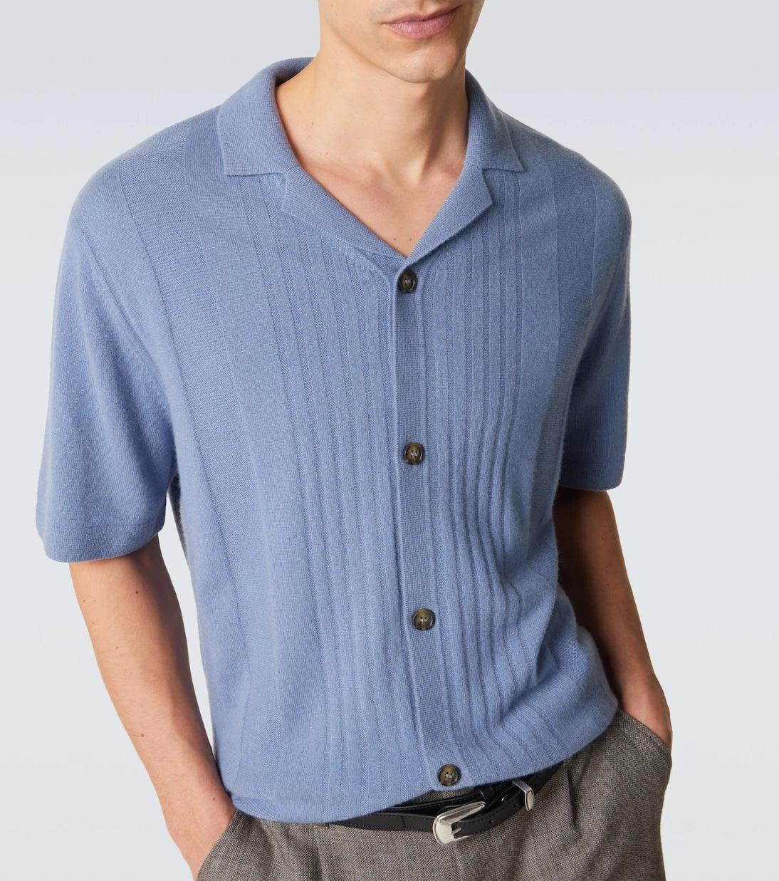Le Kasha - Gerone knitted cashmere polo shirt