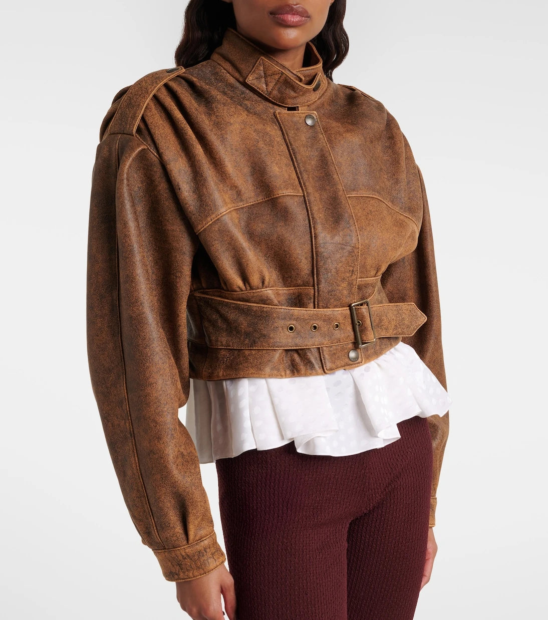 Chloé - Kısa kesim deri biker ceket