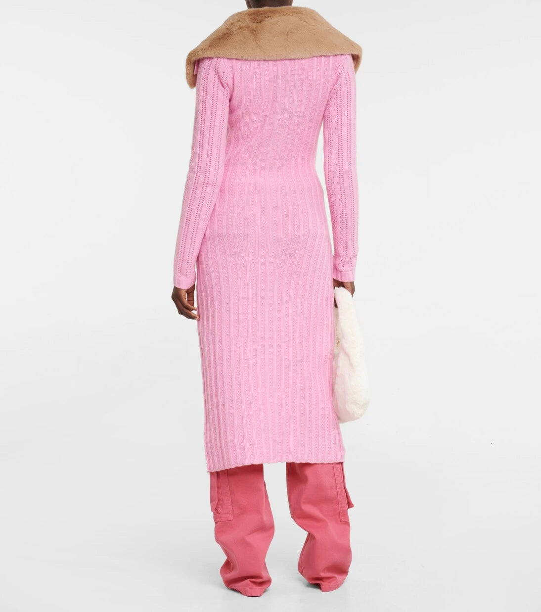 Blumarine - Pointelle wool and cashmere cardigan