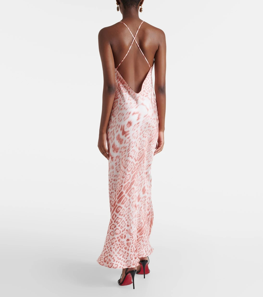 Roberto Cavalli - Leopard-print silk satin dress