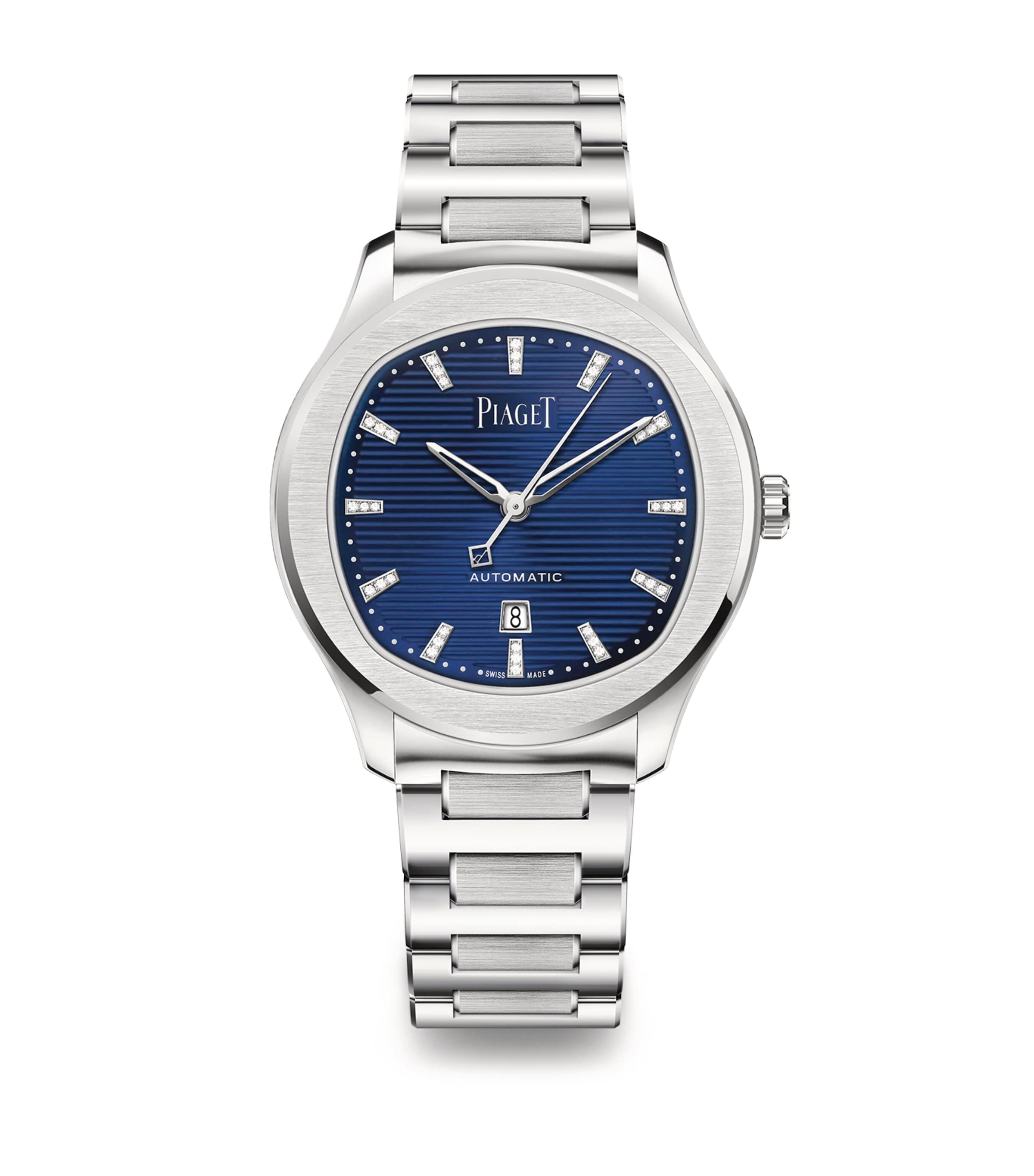 Piaget Steel and Diamond Polo Date Automatic Watch 36mm